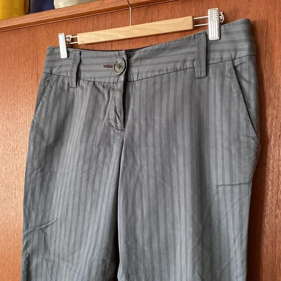 Anthropologie Plus Four stripe grey pants - Picture 4 of 11